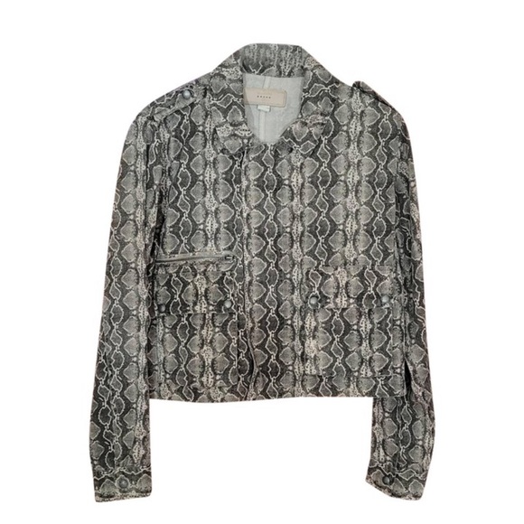 [Blank NYC] Faux Snake Cropped Jacket - SMALL - Picture 1 of 2